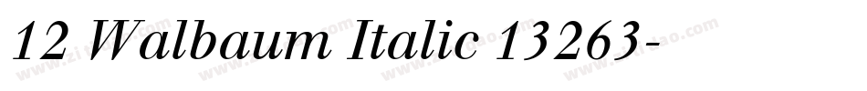 12 Walbaum Italic 13263字体转换